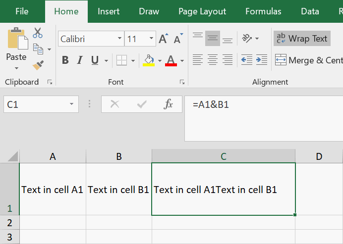 After concatenation with &