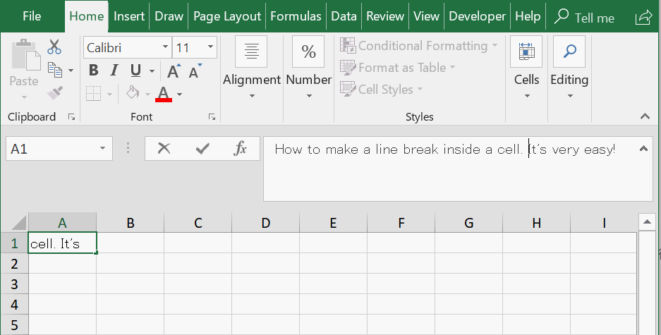 After expanding formula bar