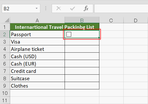 Select a checkbox