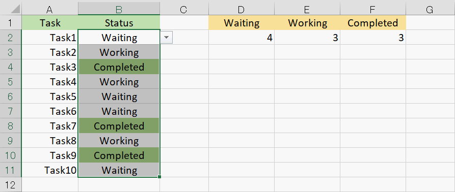 Check conditional formatting