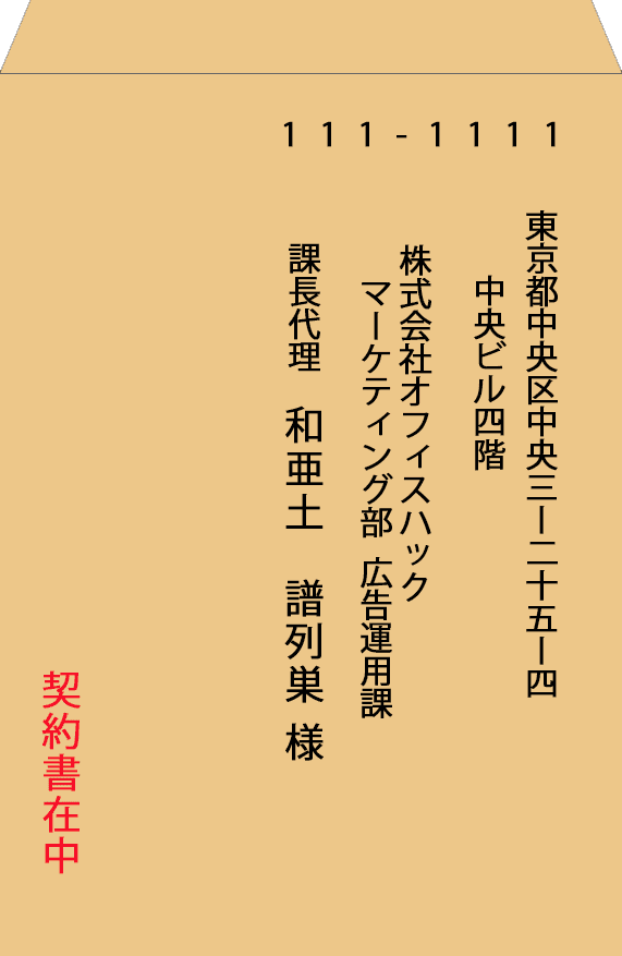 封筒の宛名などの書き方 横書きも 封筒の情報まとめ Office Hack