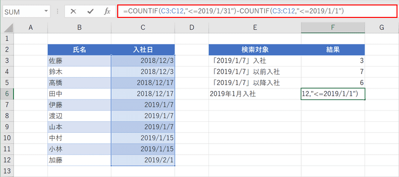 複数の条件の日付を検索