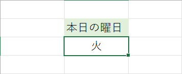 曜日が入力される