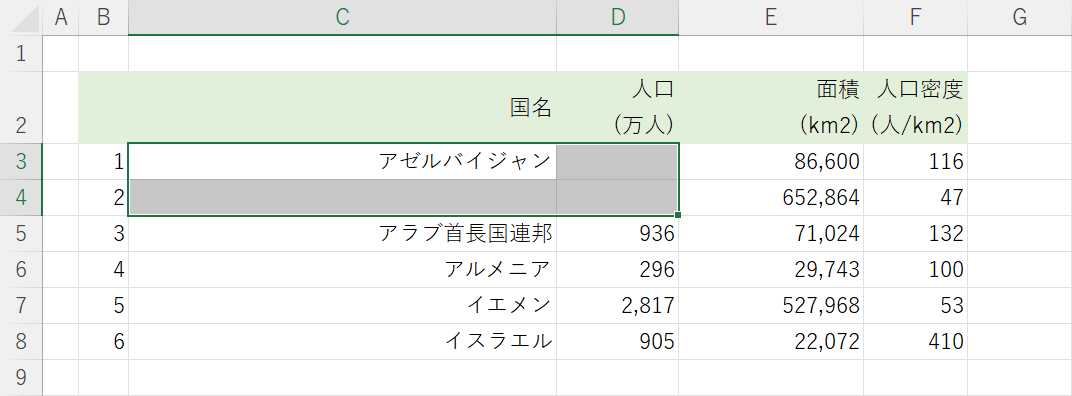 セルの結合を解除できた