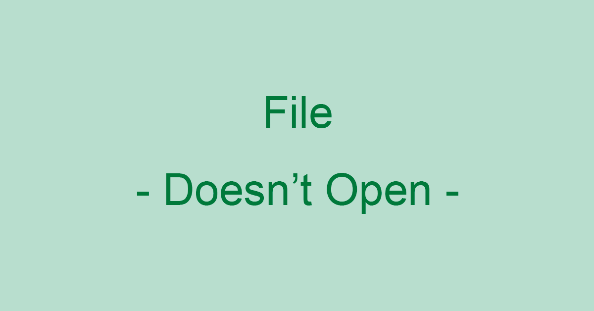 エクセルのファイルが開かない場合の対処法