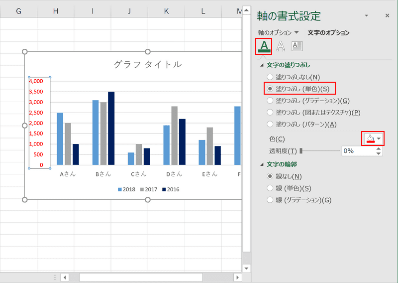 塗りつぶし（単色）