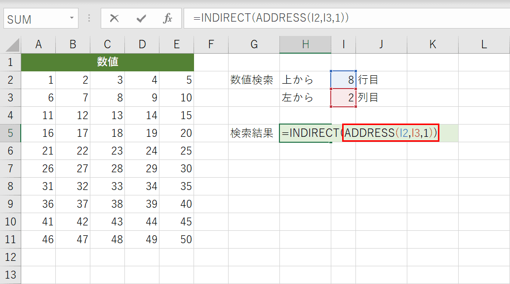 ADDRESS関数