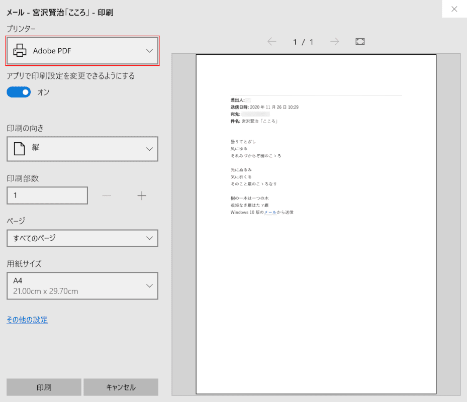 pdf-save メール　印刷設定