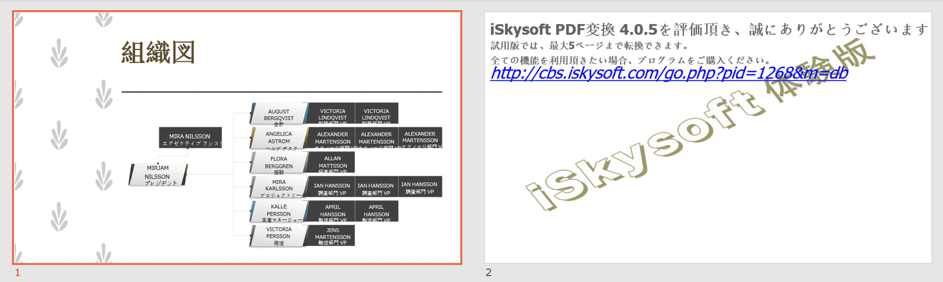iSkysoft PDF変換