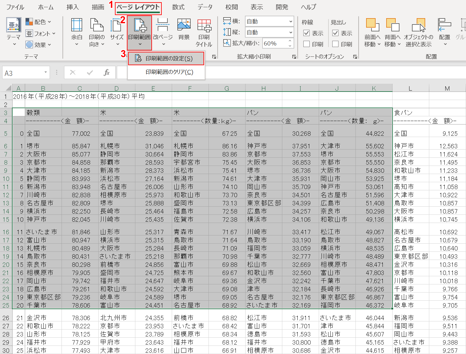 エクセルの印刷範囲を設定 表示 解除する方法 Office Hack