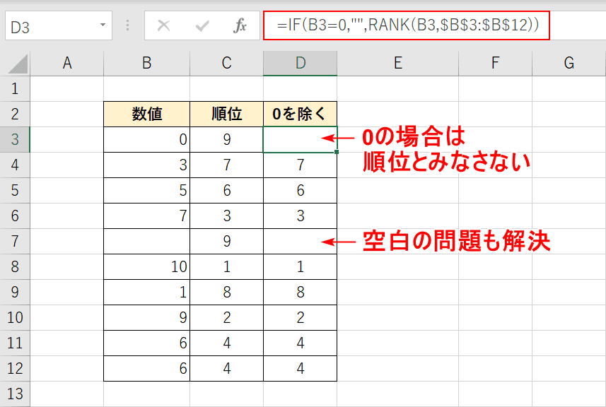 IF関数で解消