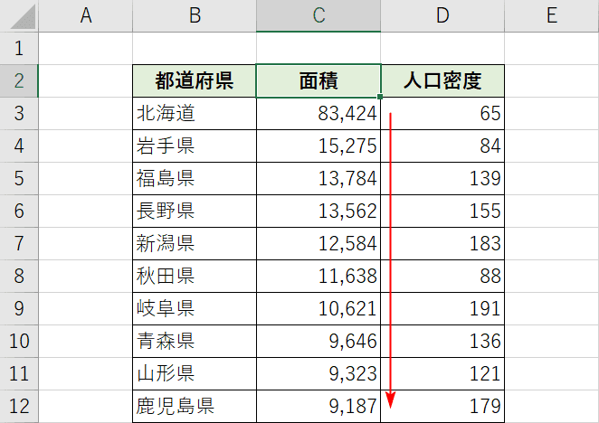 降順に並び替え