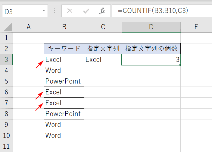 指定文字列の個数を数える