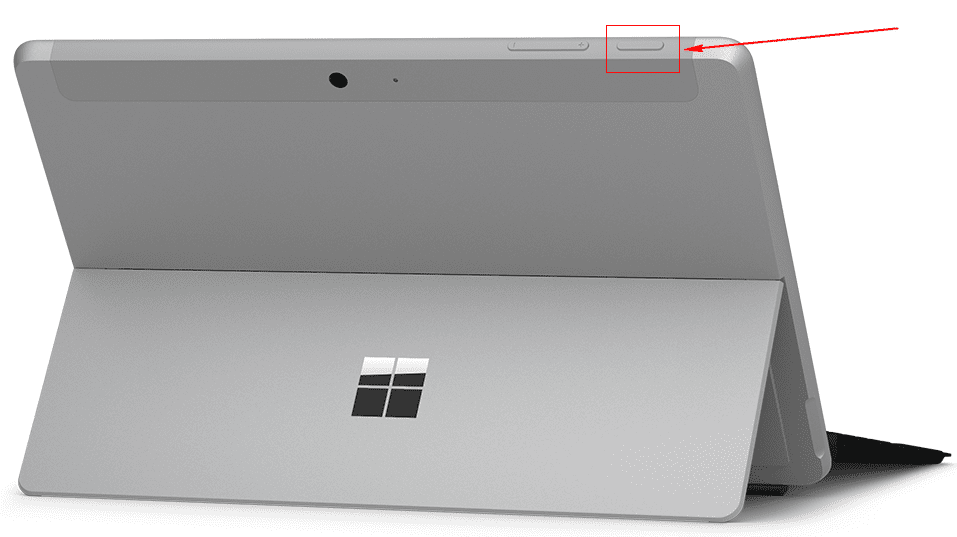 Surface Go 電源ボタン