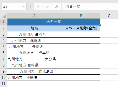 A3セルの選択