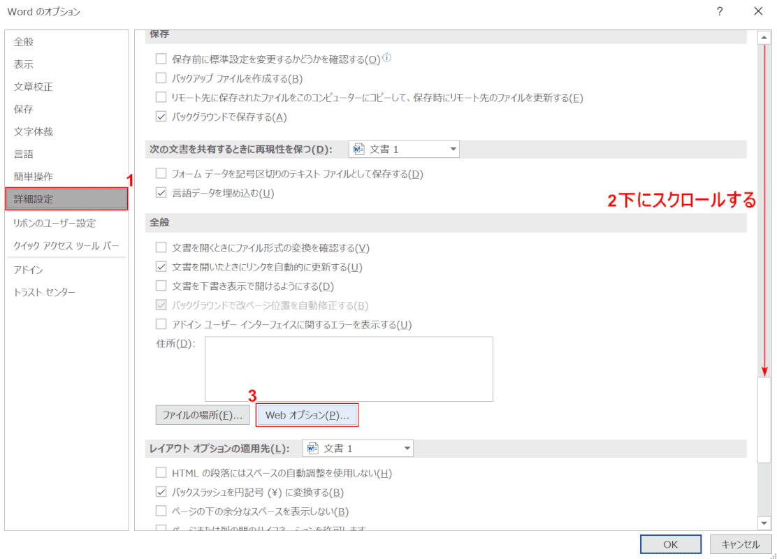 wont-open word Webオプション