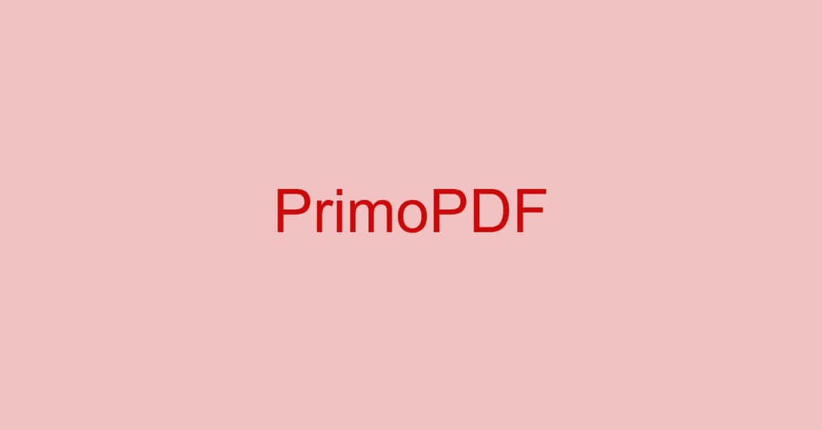 PrimoPDF instal the last version for windows