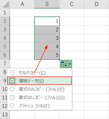 連続データ