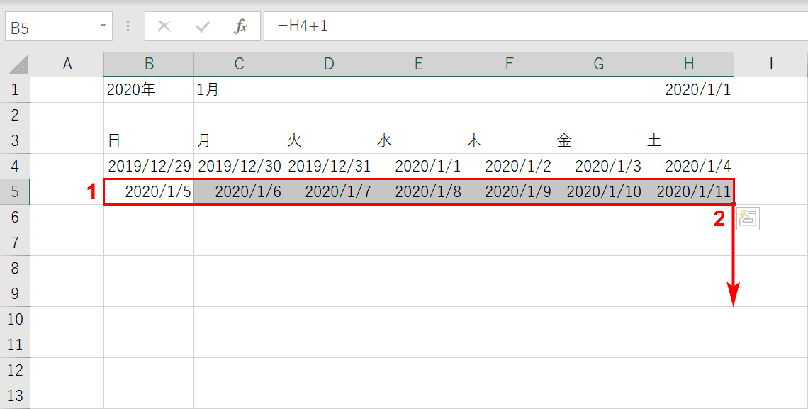 エクセルでカレンダー作成 年版テンプレート有 Office Hack