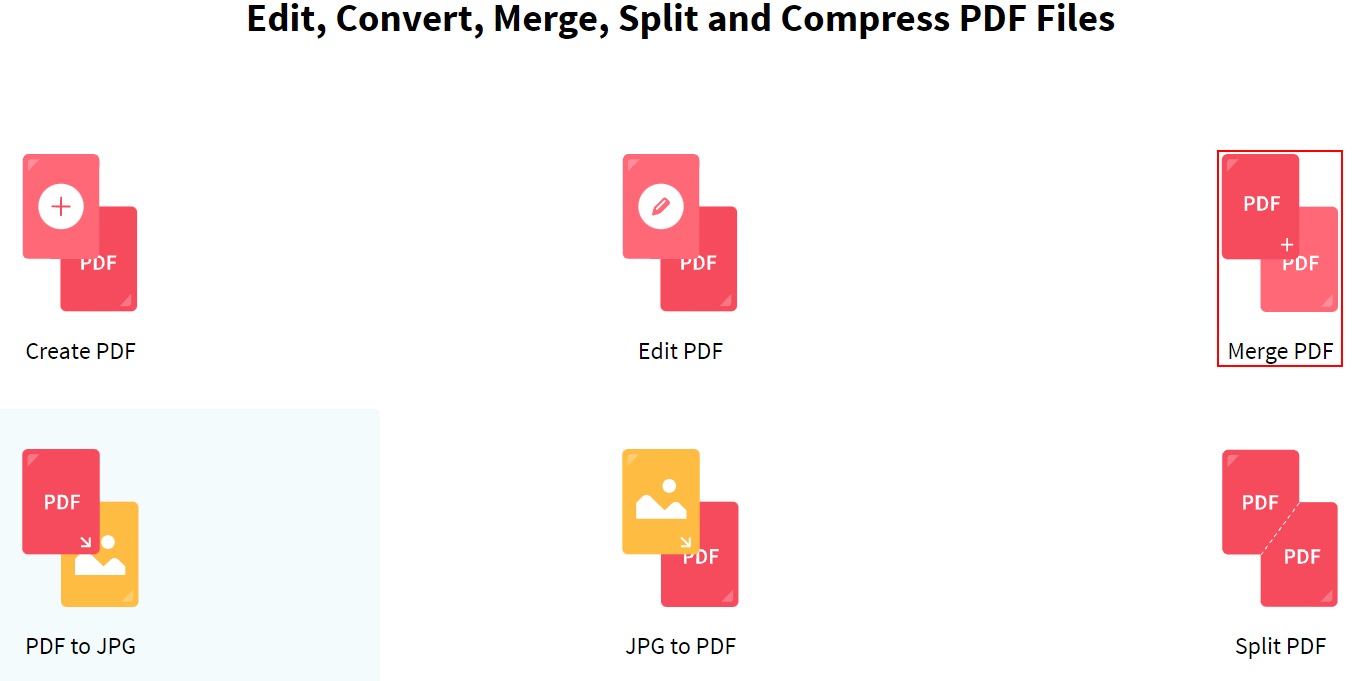 Merge PDFを選択