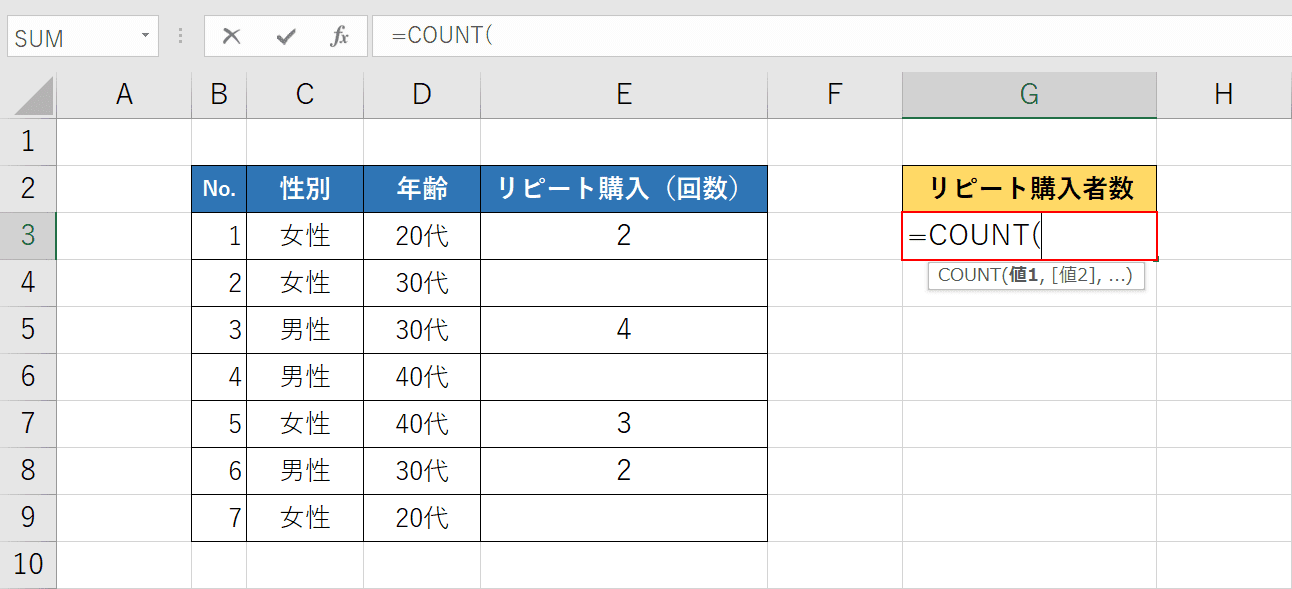 Excelのcount関数の使い方 数値 日付 時刻の個数を求める Office Hack