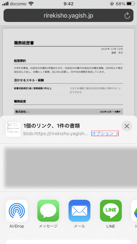 curriculum-vitae yagish 共有オプション