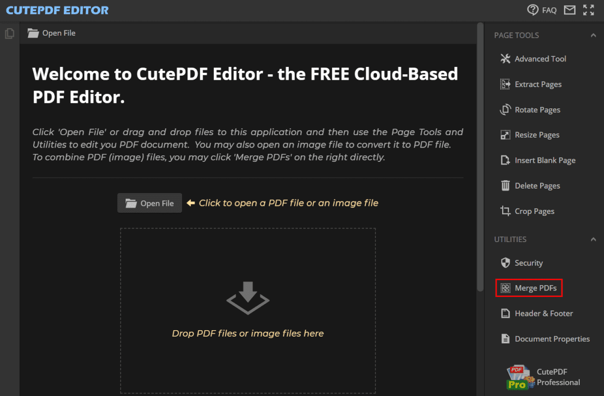 Merge PDFs