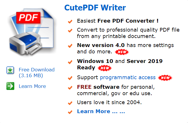 cute pdf writer filenamefilter