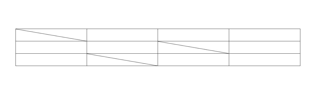 表に斜線を引く方法について