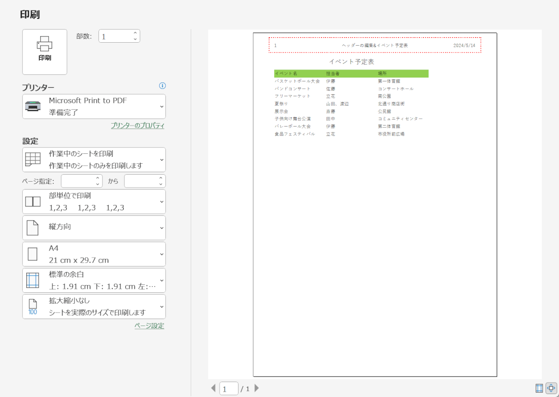 ヘッダーについて