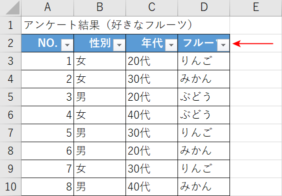 フィルターについて