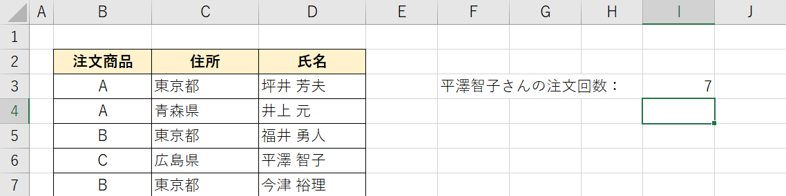 同じ名前をカウントする