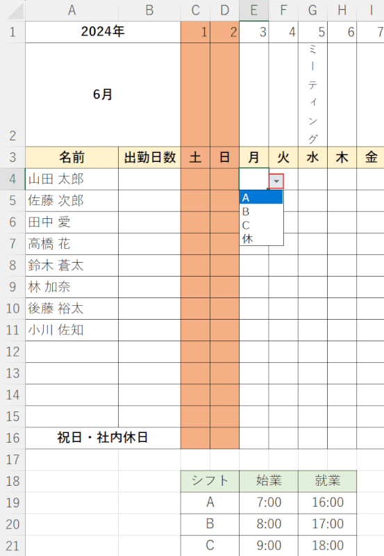 リストが作成された