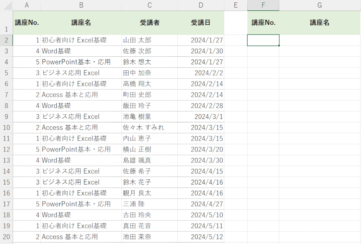 重複を除いて抽出したい