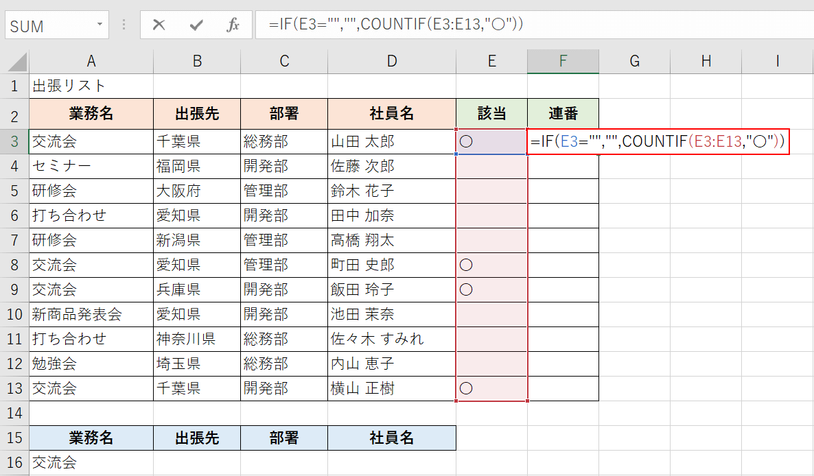 関数を入力する