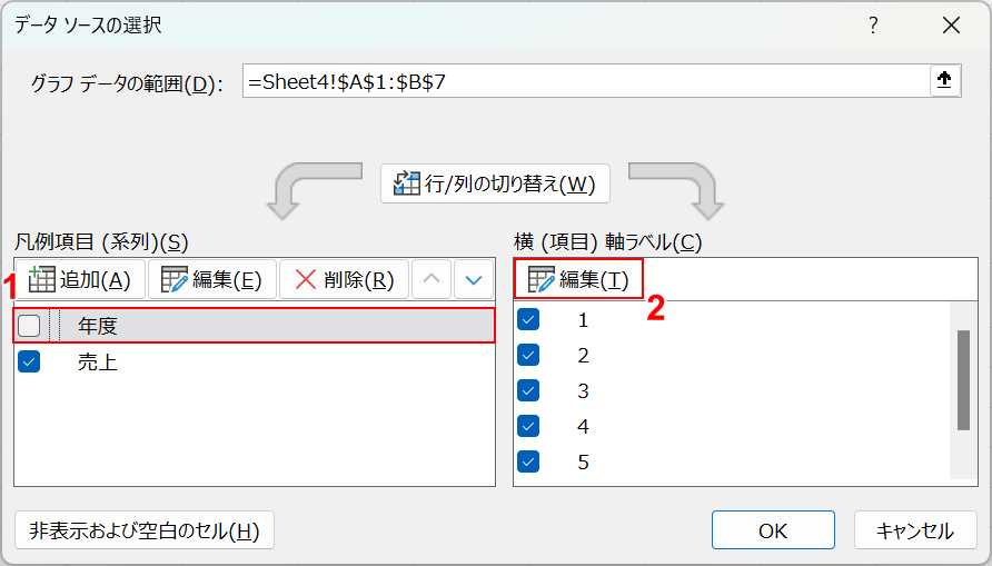 編集ボタンを押す