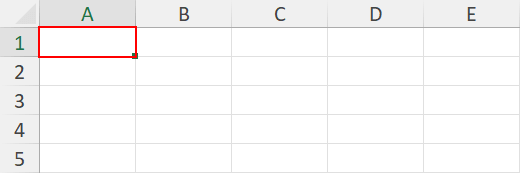 A1を選択する