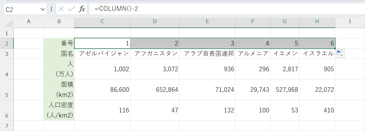 ナンバリングできた