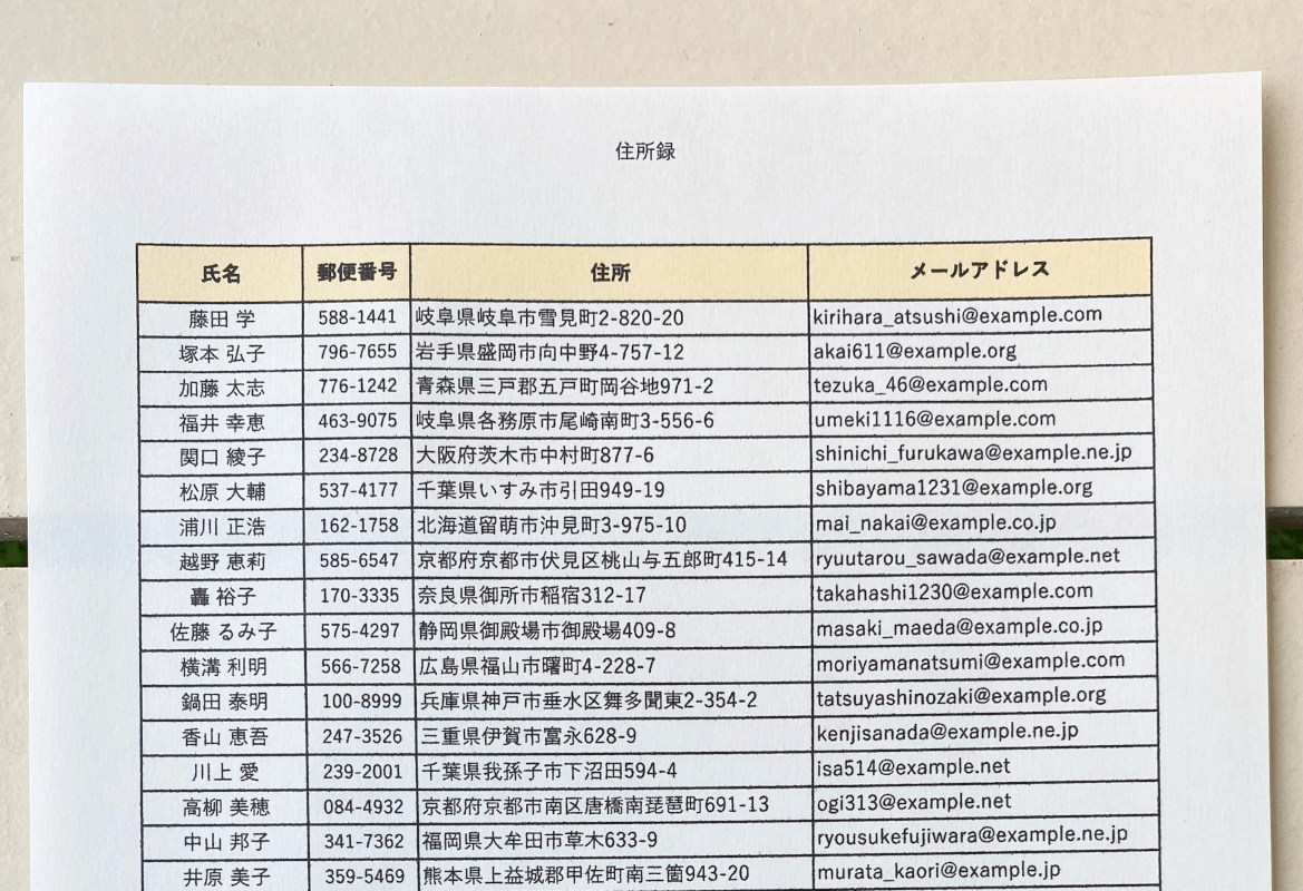 印刷して確認する