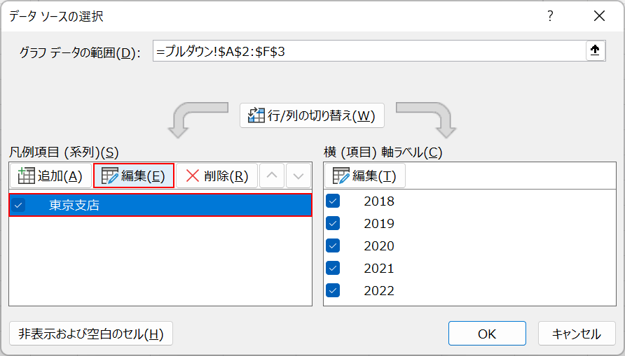 編集ボタンを押す