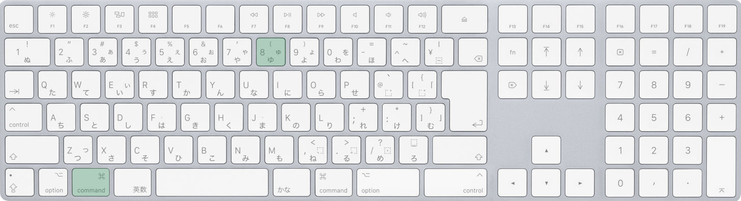 Macでアウトライン記号を非表示にするショートカット