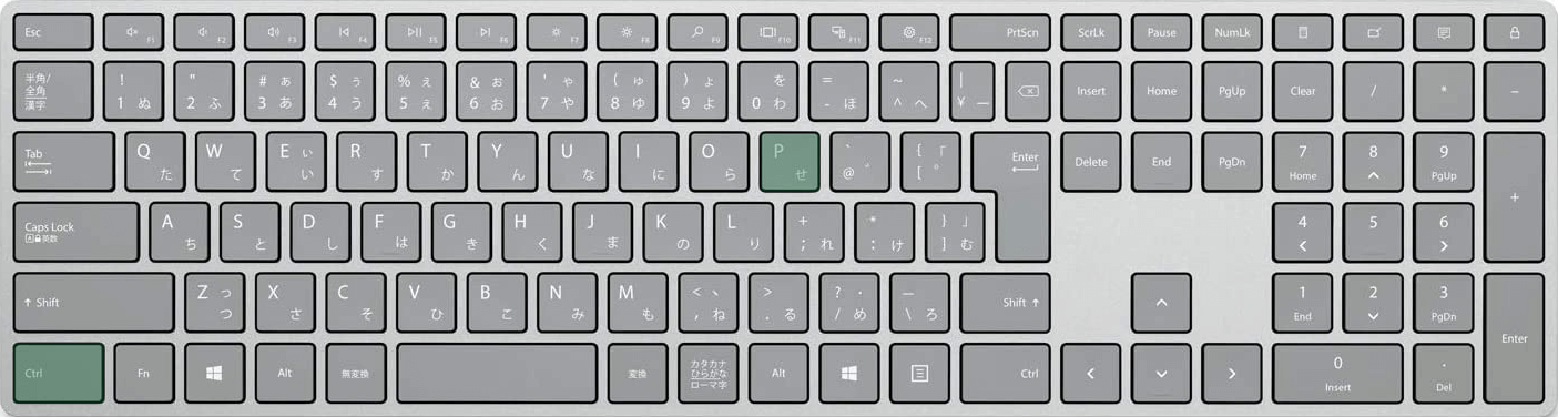 印刷(プレビュー)画面を表示するショートカット