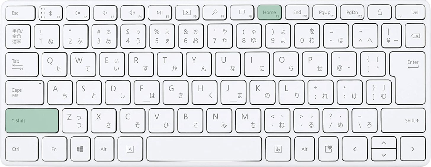 ノートパソコンで行の先頭まで選択するショートカット