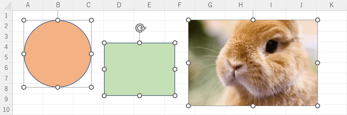 オブジェクトを選択するショートカット