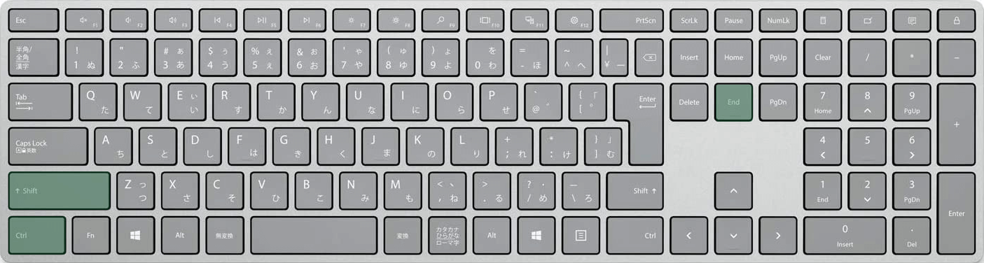 データがある最後のセルまで選択するショートカット