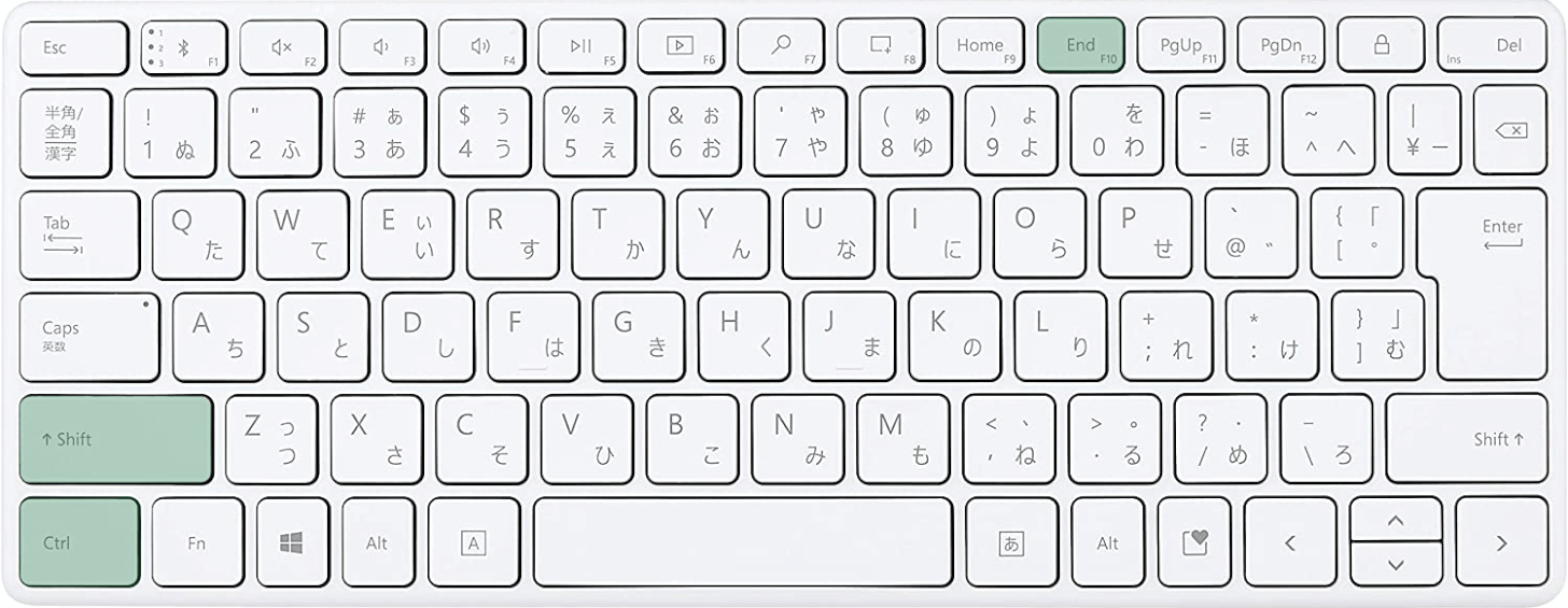 ノートパソコンでデータがある最後のセルまで選択するショートカット