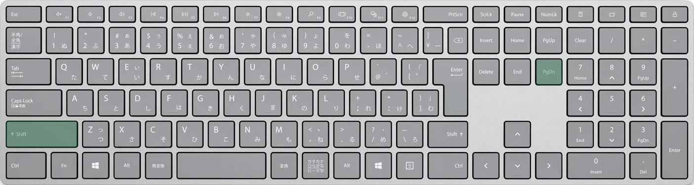 下方向に1画面分選択範囲を拡張するショートカット