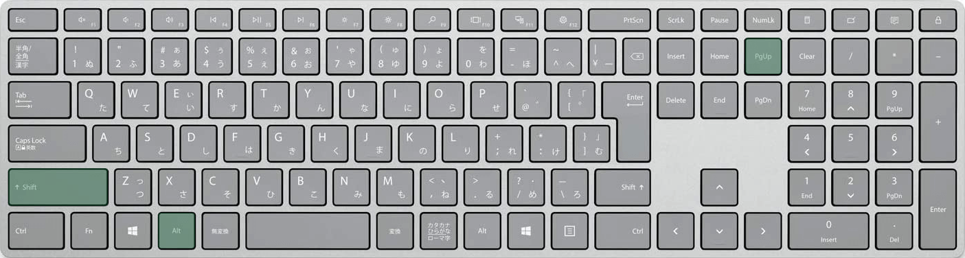 左方向に1画面分拡張するショートカット