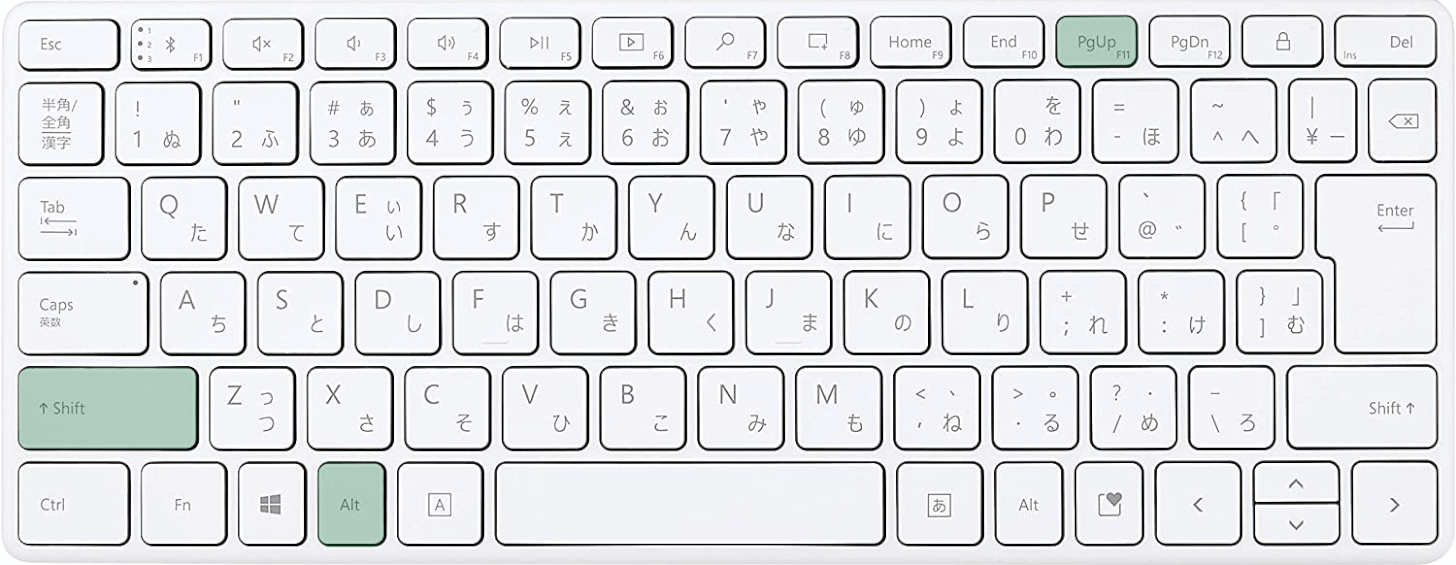 ノートパソコンで左方向に1画面分拡張するショートカット