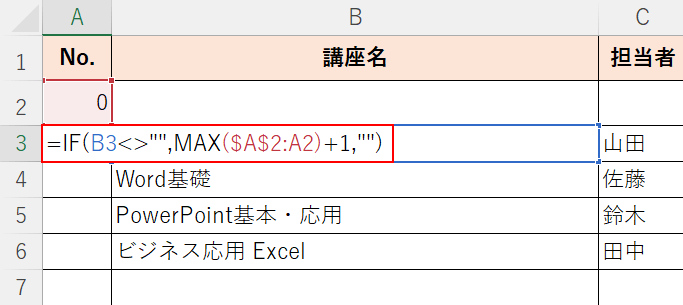 関数を入力する